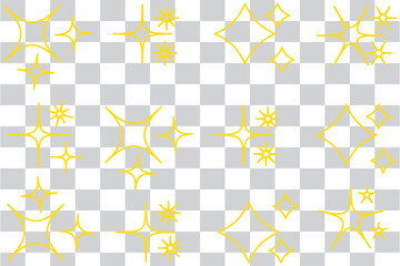 Wall Mural - Sparkle star icons. Shine icons. Stars sparkles vector