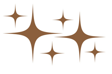 Wall Mural - Set of original star sparkle shapes. Abstract shine effect vector sign. Retro futuristic bright vector icons collection. Glowing light effect, twinkle templates stars and bursts, shiny flash