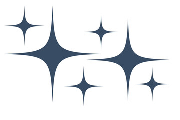 Wall Mural - Set of original star sparkle shapes. Abstract shine effect vector sign. Retro futuristic bright vector icons collection. Glowing light effect, twinkle templates stars and bursts, shiny flash