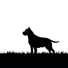 Sticker - A dog vector silhouette isolated white background