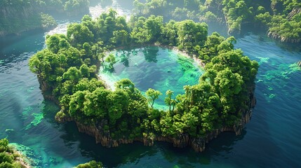 Poster - Secluded Tropical Lagoon