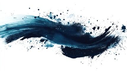 Wall Mural - abstract blue ink splash