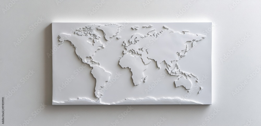 America Map Using Clay detailed map of the world made from clay, on a white background Stock ...