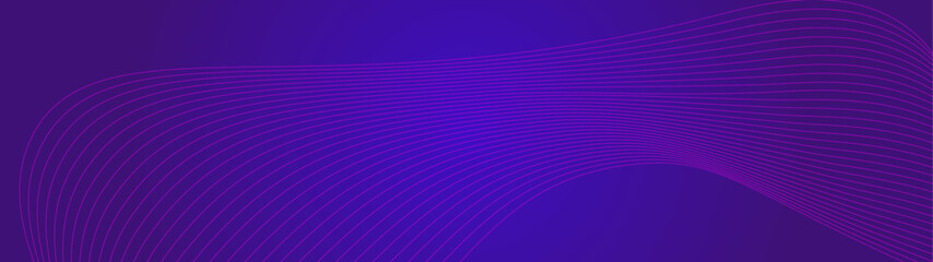 Wall Mural - abstract blue line wave background with glowing wave. Shiny moving lines design element. Modern purple blue gradient flowing wave lines. Futuristic technology concept, science, music. Vector illustrat