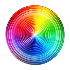 Spectrum Vortex - Colorful Abstract Swirl cut out. Isolated on Transparent background. Copy space.