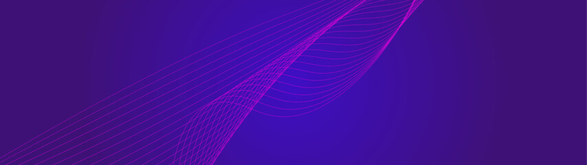 Wall Mural - abstract blue line wave vector modern line abstract technology background. Modern smooth wavy lines. Futuristic concept. Suit for banner, brochure, cover, website, science, music, corporate, flyer. 