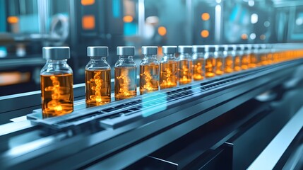 Automated Medical Ampoule Production Line in Modern Pharmaceutical Factory