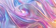 © Aleksandra Konoplya - Banner background with Glossy iridescent pastel pink, blue, purple flowing fabric waves texture. Abstract holographic gradient textile pattern. Synthwave, Vaporwave, Retrowave, retro futurism style