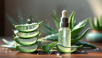 Wall Mural - Nurturing Aloe Vera Plant: A Natural Remedy for Glowing Skin