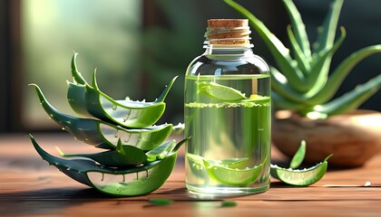 Wall Mural - Nurturing Aloe Vera Plant: A Natural Remedy for Glowing Skin