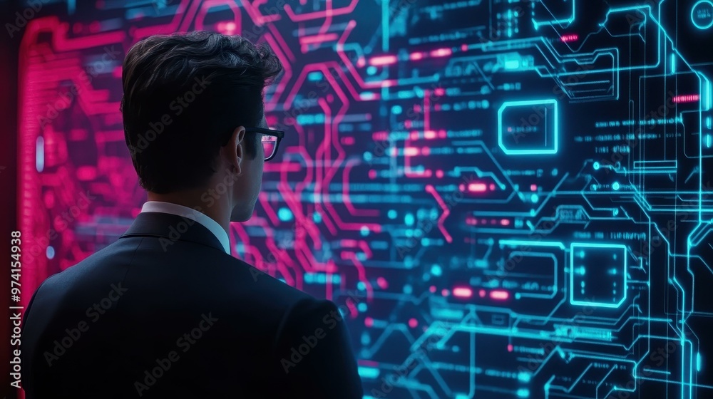 Discover the power of advanced tech and AI in a sleek, futuristic ...