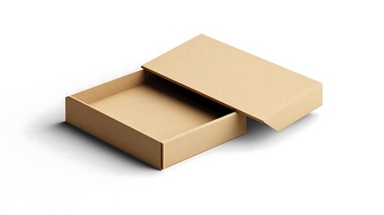 Wall Mural - Open Cardboard Box Mockup  Product Packaging  Gift Box  Empty Box