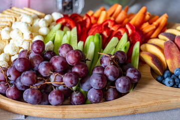 photo with food from a birthday party, table decorations, holiday celebration