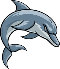 Wall Mural - Dolphin animal mean tough sports team mascot design