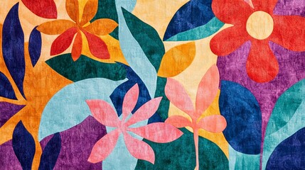 Wall Mural - Organic Leaf and Flower