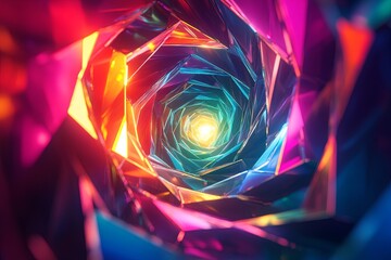 Wall Mural - Spiraling Geometric Prism