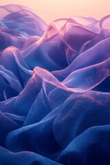 Poster - A minimalist abstract background with stylized blue and purple waveforms,