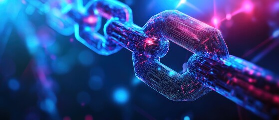 Abstract Blockchain Chain Illustration