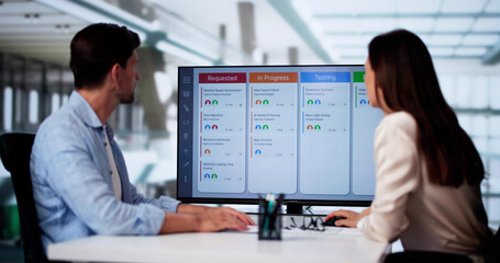 Aufkleber - Scrum Agenda Digital Calendar Schedule