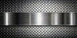 © Collection - Shiny silver black metallic background with button and diamond plate texture
