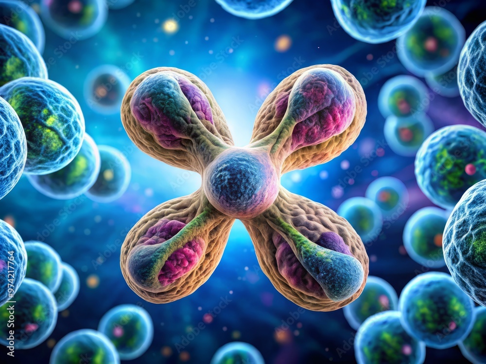 Cell Fail Microscopic illustration of meiosis cell division showing ...