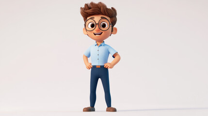 Canvas Print - 3D Cartoon Boy.