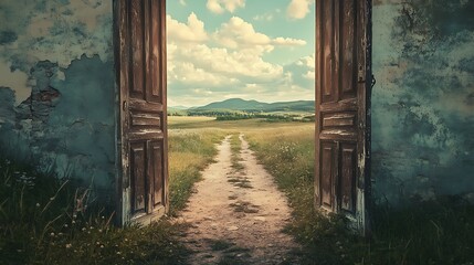 Canvas Print - Open Door to Nature