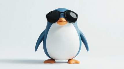 Canvas Print - Penguin Cool Sunglasses.