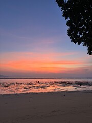 sunset on the beach