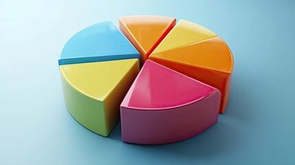 Poster - 3D pie chart showing various business costs with room for text