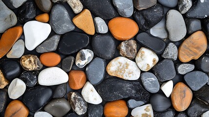 Sticker - Closeup of colorful smooth stones