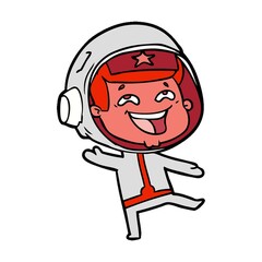 Poster - cartoon happy space man