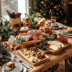 christmas table setting