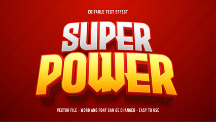 Poster - Super power editable text effect, heroes text style effect