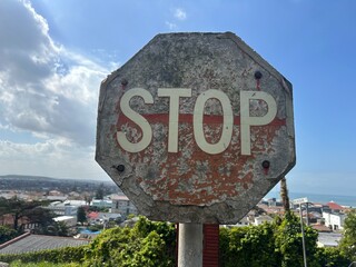 stop sign on the street