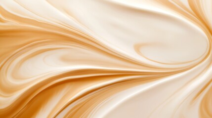 Wall Mural -  A tight shot of a yellow-white background featuring swirls at its top and bottom