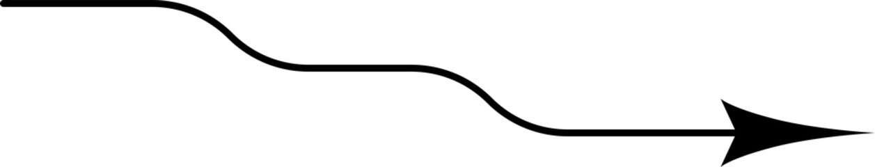 Aufkleber - Aesthetic Y2K arrow line graphic symbol