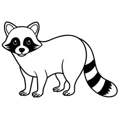 Sticker - raccoon vector animal illustration