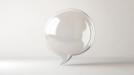 Wall Mural - Glass Speech Bubble.