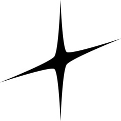 Aufkleber - Retro Y2K star and sparkle abstract symbol