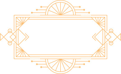 Poster - Antique art deco ornament golden frame or divider