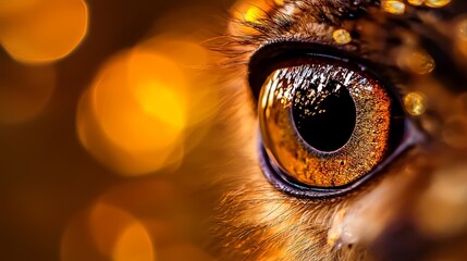 Sticker -  A tight shot of a feline eye illuminated by intense light