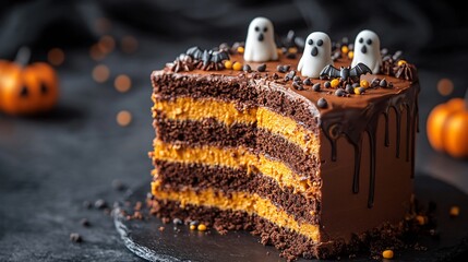 Wall Mural - Halloween ghost cake