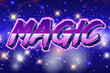 © SystemDirect - magic trick sparkling text logo typography editable text effect font style template design background