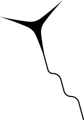 Aufkleber - Futuristic Y2K star and sparkle graphic symbol