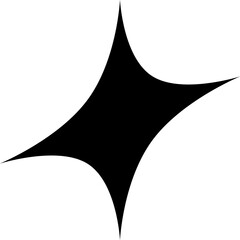 Aufkleber - Futuristic Y2K star and sparkle graphic symbol