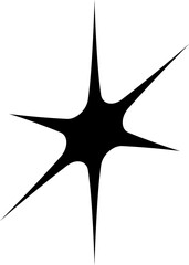Aufkleber - Groovy Y2K star and sparkle graphic symbol