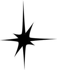 Aufkleber - Aesthetic Y2K star and sparkle abstract symbol