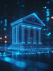 Poster - Digital Bank Building Hologram