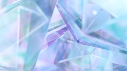 Poster - A modern background with a polygonal crystal shape. A 3D rendering of a geometric jewelry surface. Scenes with Spectrum color reflection crystals in the background.